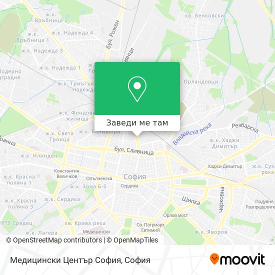 Медицински Център София карта