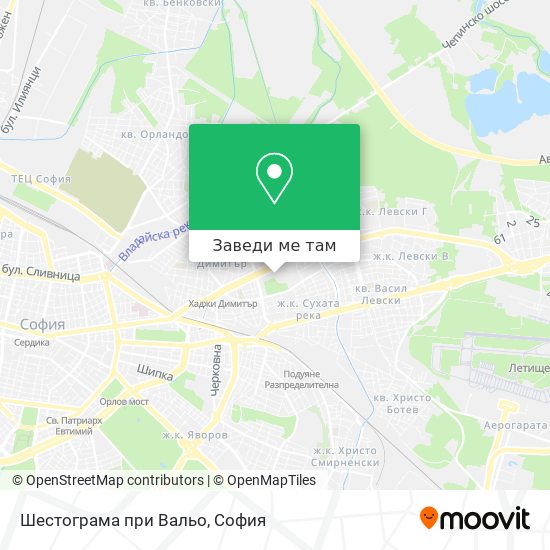Шестограма при Вальо карта