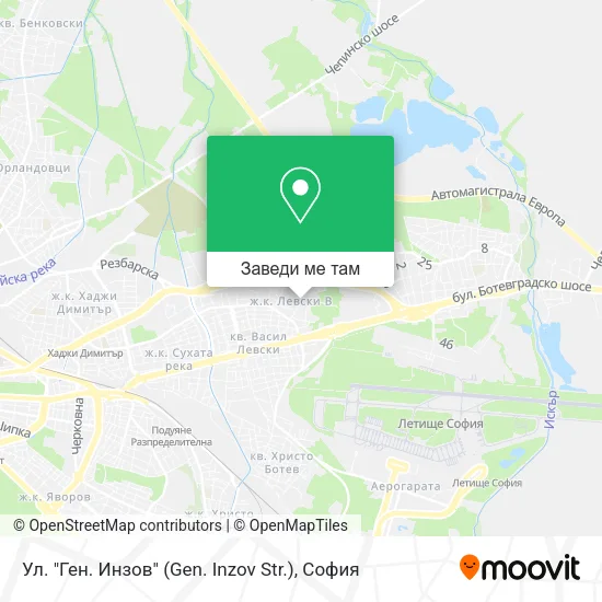 Ул. "Ген. Инзов" (Gen. Inzov Str.) карта