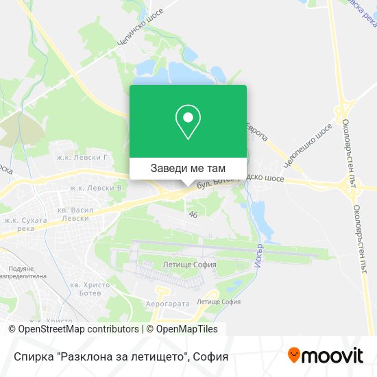 Спирка "Разклона за летището" карта