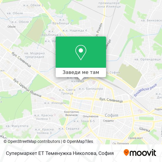 Супермаркет ЕТ Теменужка Николова карта