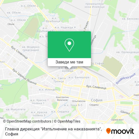 Главна дирекция "Изпълнение на наказанията" карта