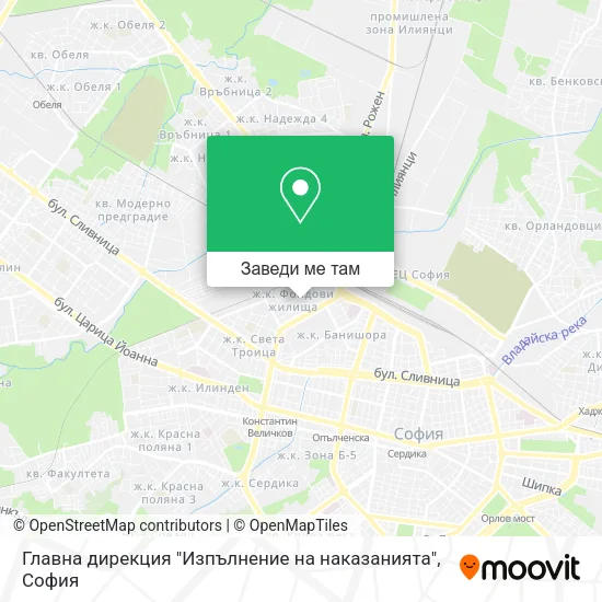 Главна дирекция "Изпълнение на наказанията" карта