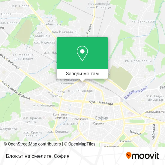 Блокът на смелите карта