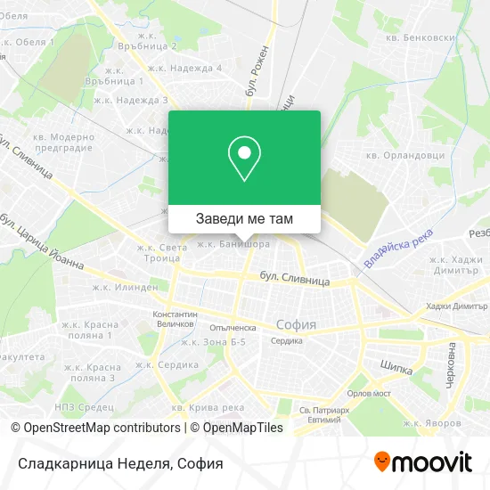 Сладкарница Неделя карта