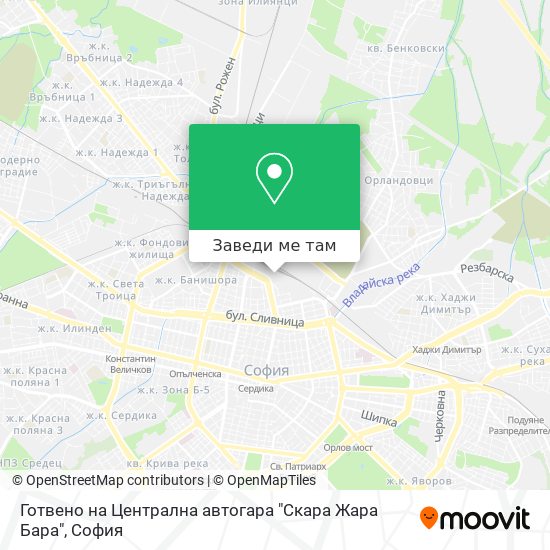 Готвено на Централна автогара "Скара Жара Бара" карта
