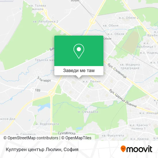 Културен център Люлин карта