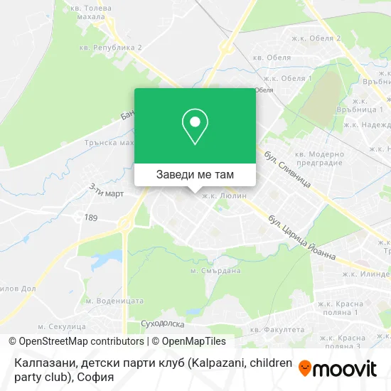 Калпазани, детски парти клуб (Kalpazani, children party club) карта