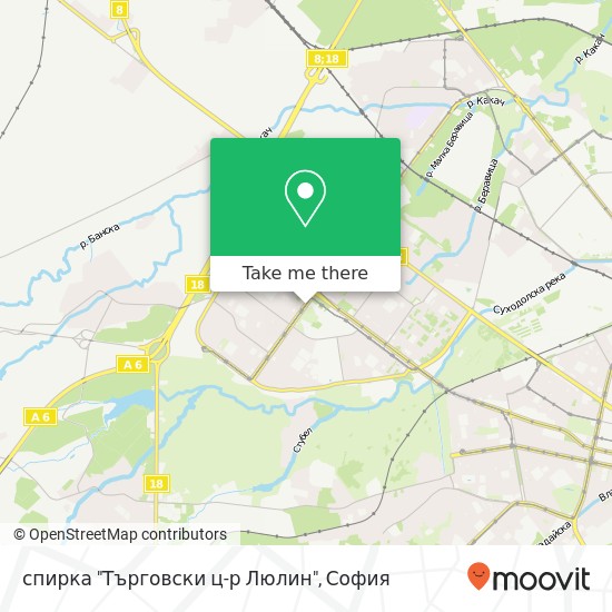 спирка "Търговски ц-р Люлин" карта
