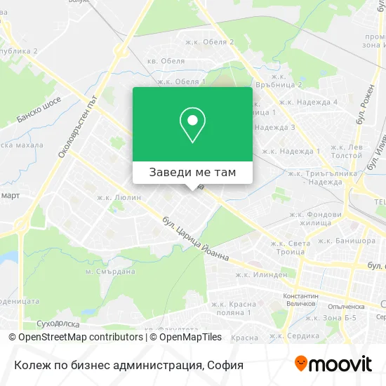 Колеж по бизнес администрация карта