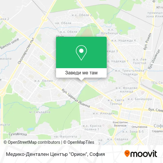Медико-Дентален Център "Орион" карта