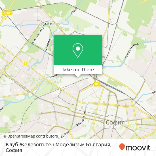 Клуб Железопътен Моделизъм България карта