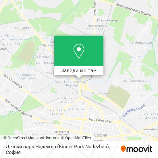 Детски парк Надежда (Kinder Park Nadezhda) карта