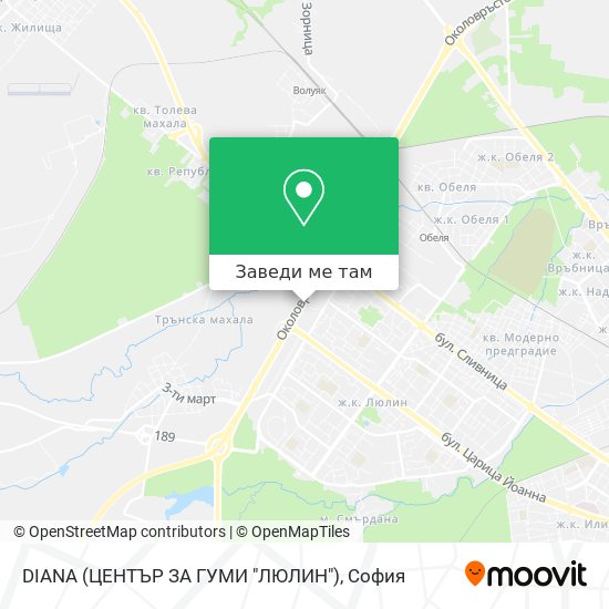 DIANA (ЦЕНТЪР ЗА ГУМИ "ЛЮЛИН") карта