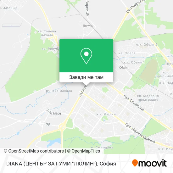 DIANA (ЦЕНТЪР ЗА ГУМИ "ЛЮЛИН") карта