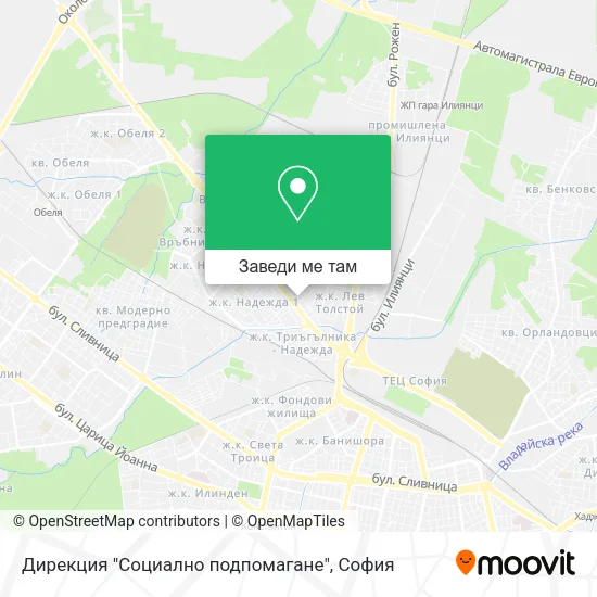 Дирекция "Социално подпомагане" карта