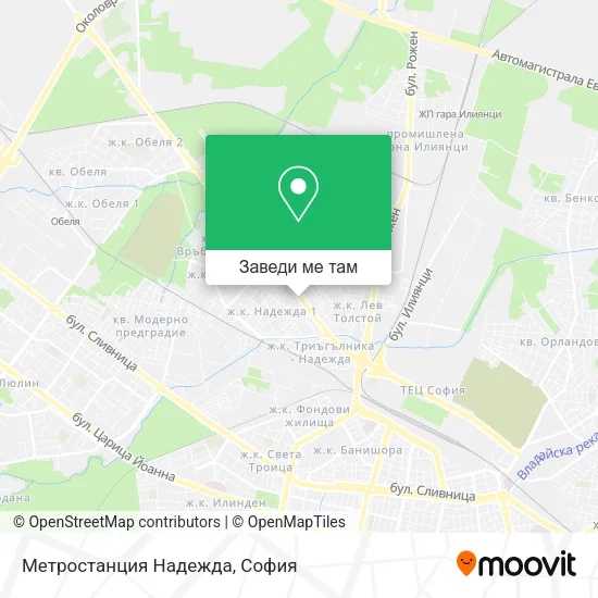 Метростанция Надежда карта