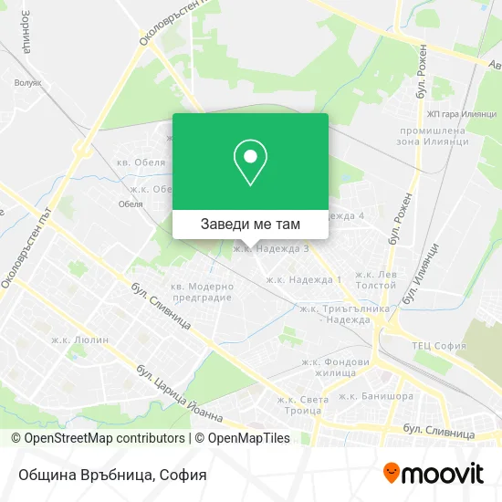 Община Връбница карта
