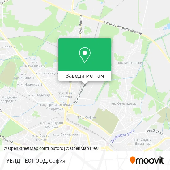 УЕЛД ТЕСТ ООД карта