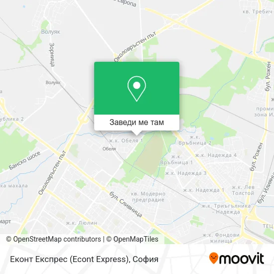 Еконт Експрес (Econt Express) карта