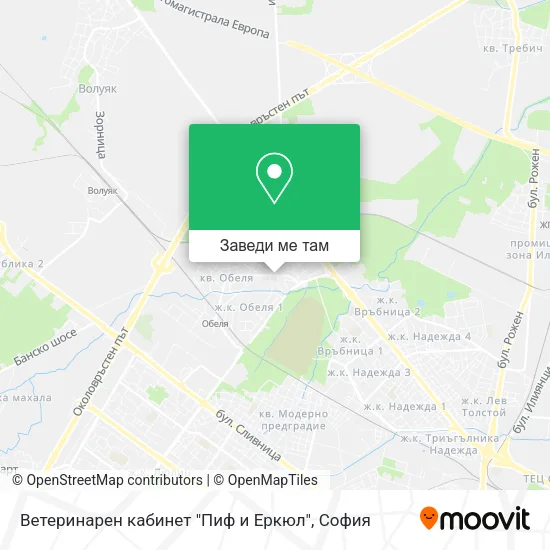 Ветеринарен кабинет "Пиф и Еркюл" карта