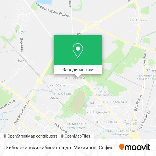 Зъболекарски кабинет на др. Михайлов карта