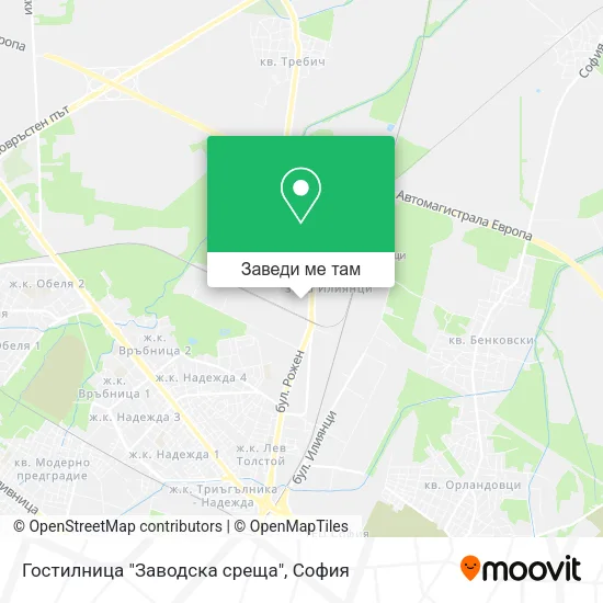 Гостилница "Заводска среща" карта
