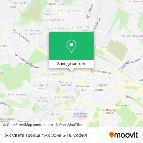 жк Света Троица / жк Зона Б-18 карта