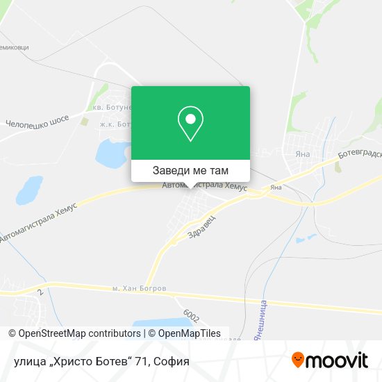 улица „Христо Ботев“ 71 карта