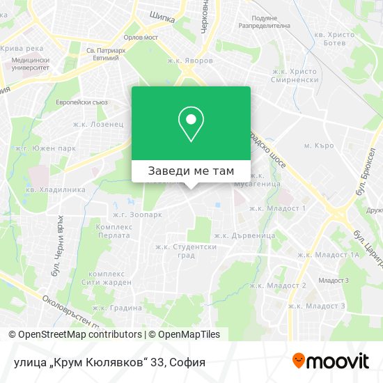 улица „Крум Кюлявков“ 33 карта