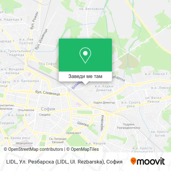 LIDL, Ул. Резбарска (LIDL, Ul. Rezbarska) карта