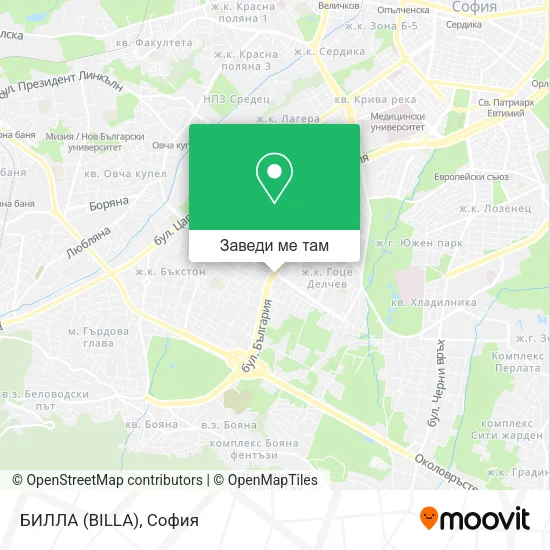 БИЛЛА (BILLA) карта