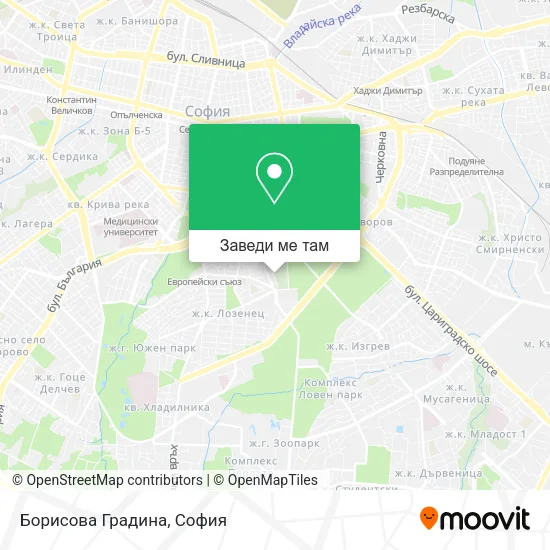 Борисова Градина карта