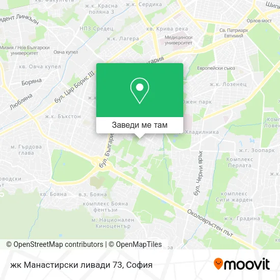 жк Манастирски ливади 73 карта