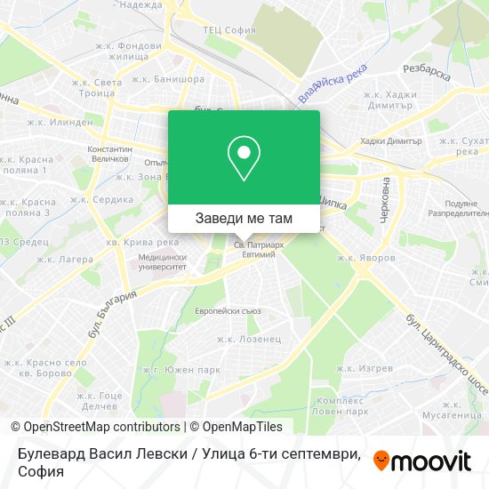 Булевард Васил Левски / Улица 6-ти септември карта