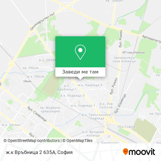 ж.к Връбница 2 635А карта