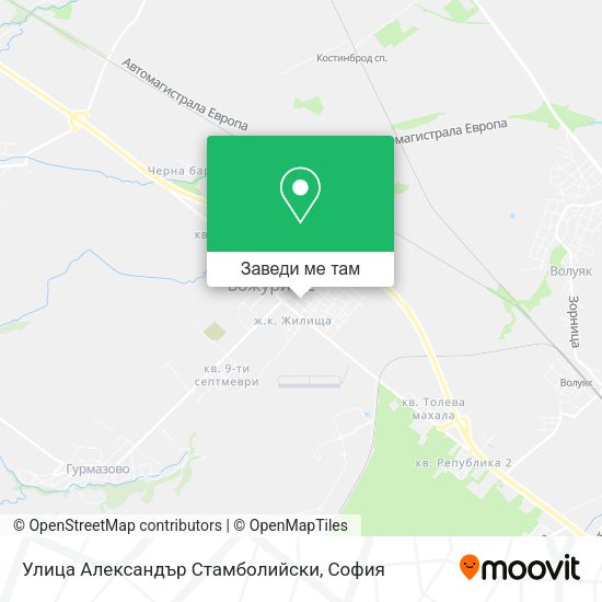Улица Александър Стамболийски карта