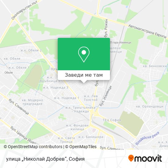 улица „Николай Добрев“ карта