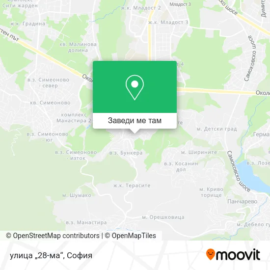 улица „28-ма“ карта