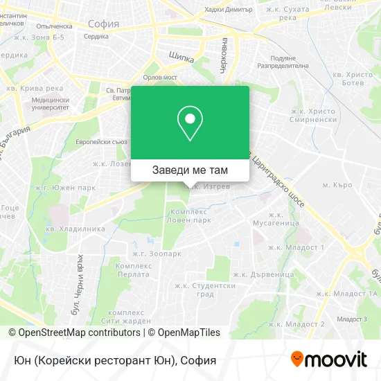 Юн (Корейски ресторант Юн) карта