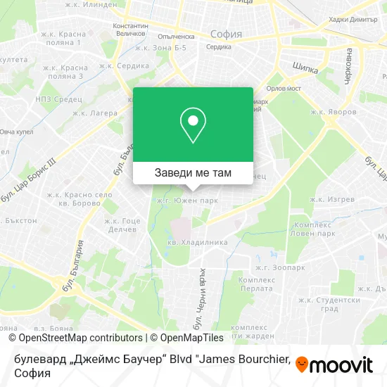 булевард „Джеймс Баучер“ Blvd "James Bourchier карта