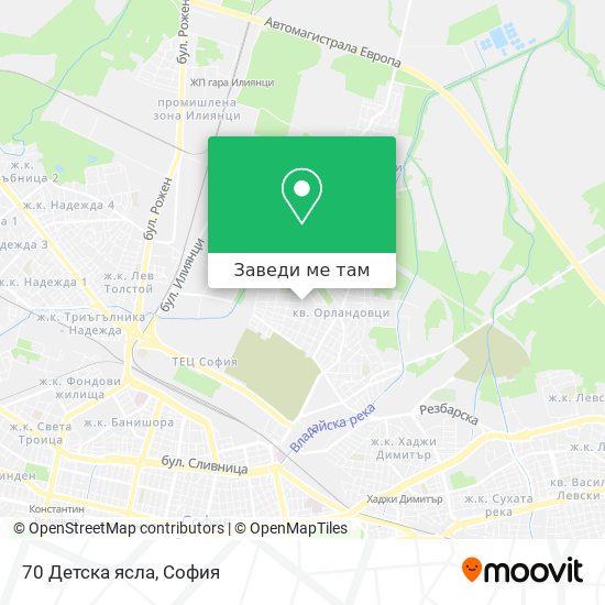70 Детска ясла карта