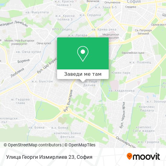 Улица Георги Измирлиев 23 карта