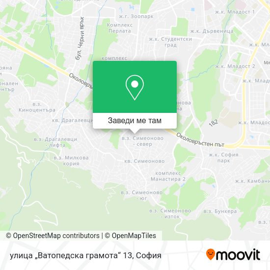 улица „Ватопедска грамота“ 13 карта