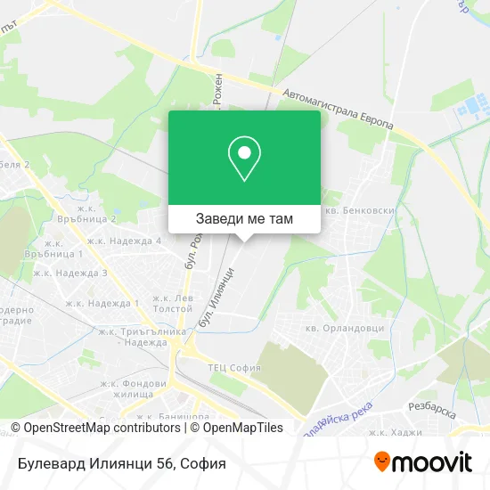 Булевард Илиянци 56 карта
