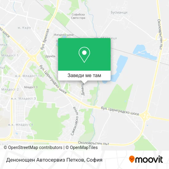 Денонощен Автосервиз Петков карта