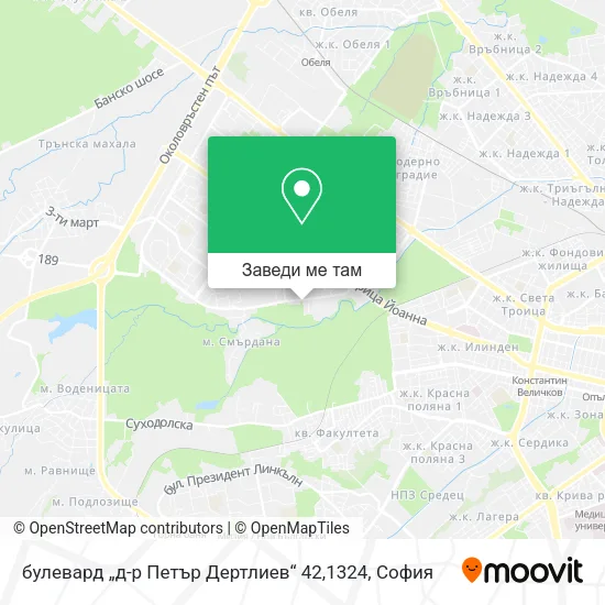 булевард „д-р Петър Дертлиев“ 42,1324 карта