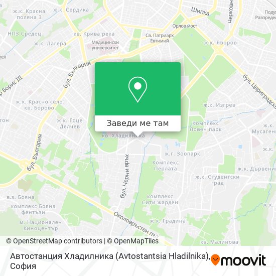 Автостанция Хладилника (Avtostantsia Hladilnika) карта