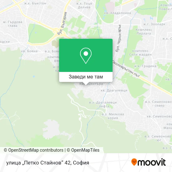 улица „Петко Стайнов“ 42 карта