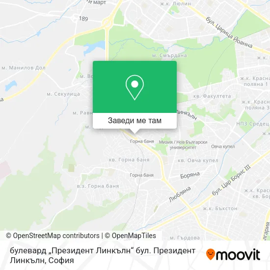 булевард „Президент Линкълн“ бул. Президент Линкълн карта